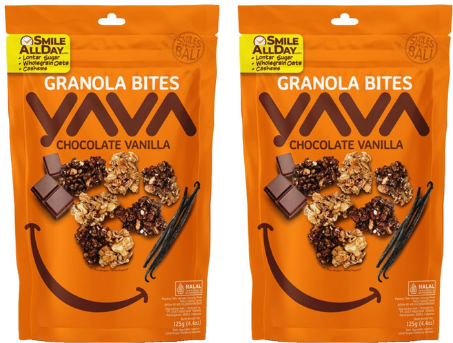 야바 그래놀라 바이트 초콜릿 바닐라, 125g, 2개
