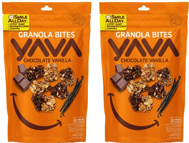 야바 그래놀라 바이트 초콜릿 바닐라, 125g, 2개 - 쿠팡