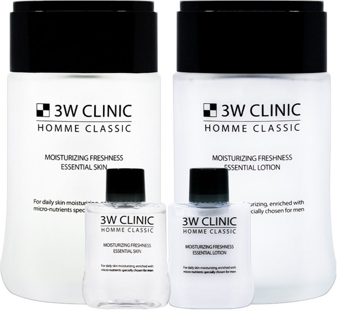 3W클리닉 옴므 클래식 에센셜 스킨케어 2종세트, 1세트