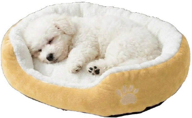 아메리칸베커 애견 고양이 강아지 방석, 연노랑, 1개