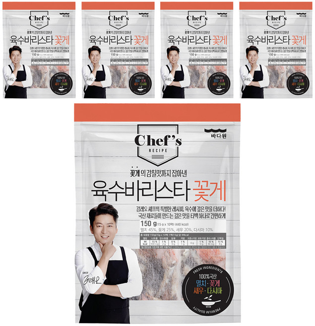 바다원 꽃게 국물용팩, 150g, 5개
