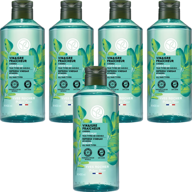 YVES ROCHER 伊夫黎雪 清新淨化辣木髮醋, 5個, 400ml