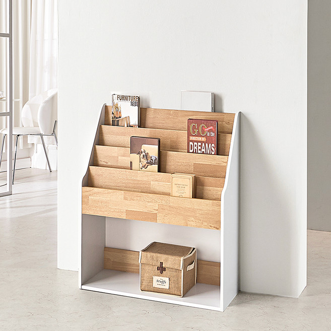 양지가구 전면 책꽂이, 멀바우, 4단