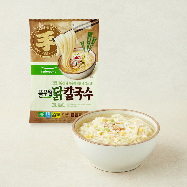 풀무원 닭칼국수 2인, 360g, 1개