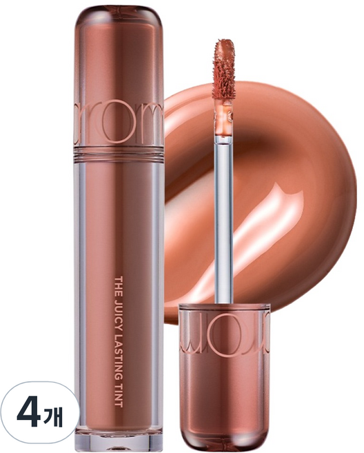 롬앤 더 쥬시 래스팅 틴트, 30 보늬 밤, 4개