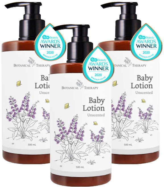 보타니컬테라피 베이비 로션 무향, 500ml, 3개 - 쿠팡