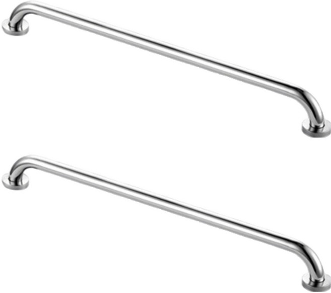 노인 욕실 안전바, 2개, 실버