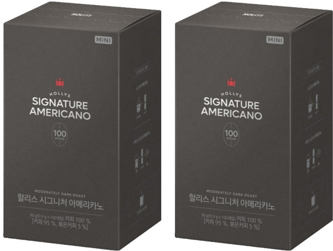 할리스 시그니처 아메리카노 다크, 900mg, 100개입, 2개