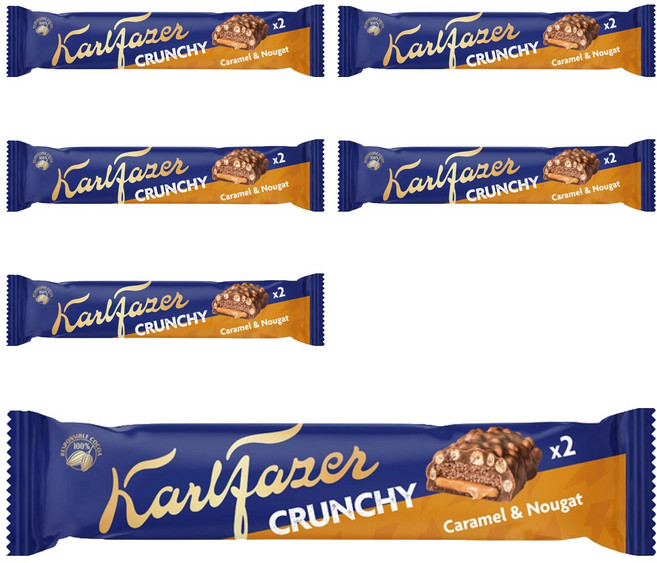 칼파제르 카라멜 누가 크런치 밀크 초콜릿, 55g, 6개