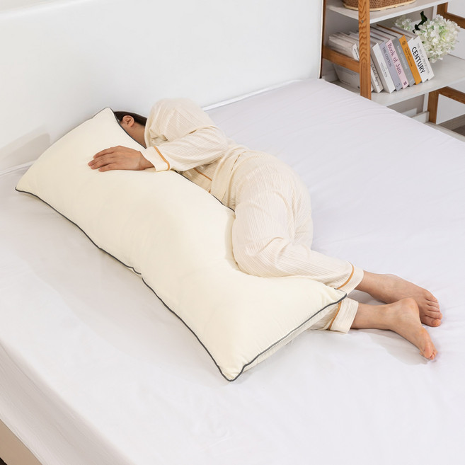 자시스 사각 폭신 롱 쿠션 바디 필로우, 아이보리