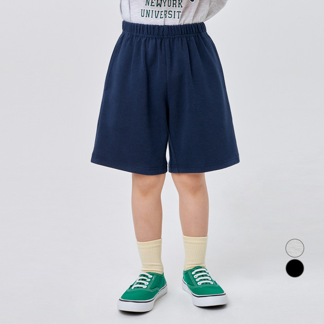 롤리트리 아동용 인터락 통기성 베이직 5부 팬츠