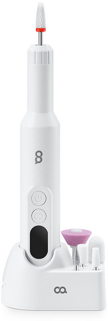 오아 무선 전동 쏙오프 이지 네일드릴 + 비트세트, 화이트, 1개