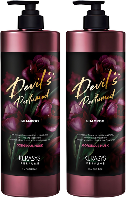 케라시스 데빌스 퍼퓸 샴푸 고저스 머스크, 1L, 2개