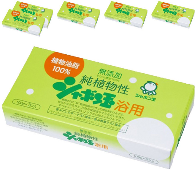 샤본다마 순식물성비누 세트, 100g, 18개입