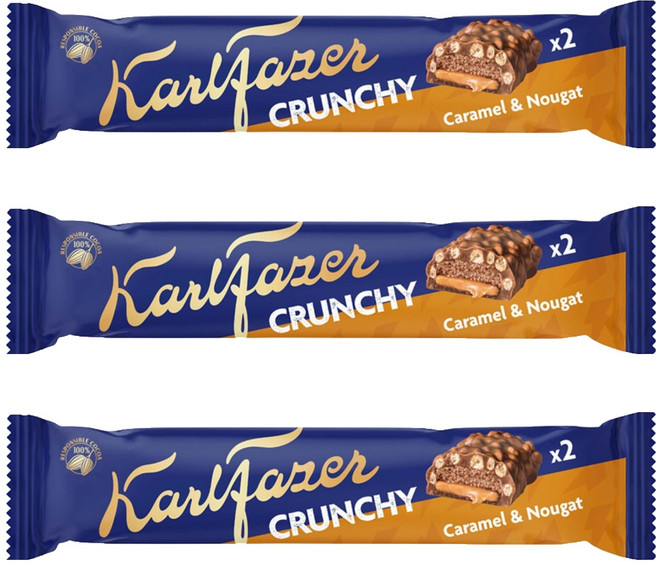 칼파제르 카라멜 누가 크런치 밀크 초콜릿, 55g, 3개