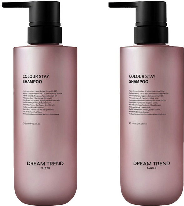 DREAM TREND 凱夢 柔漾護色洗髮精, 2瓶, 500ml