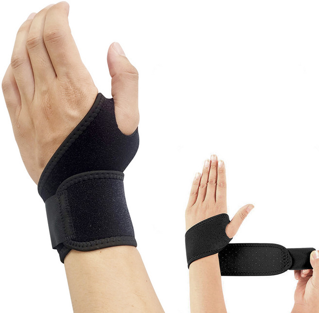 톨스토이 손목보호대 2p, 블랙, 1개