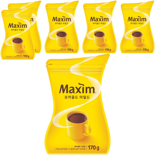맥심 모카골드 마일드 커피믹스, 170g, 1개입, 6개