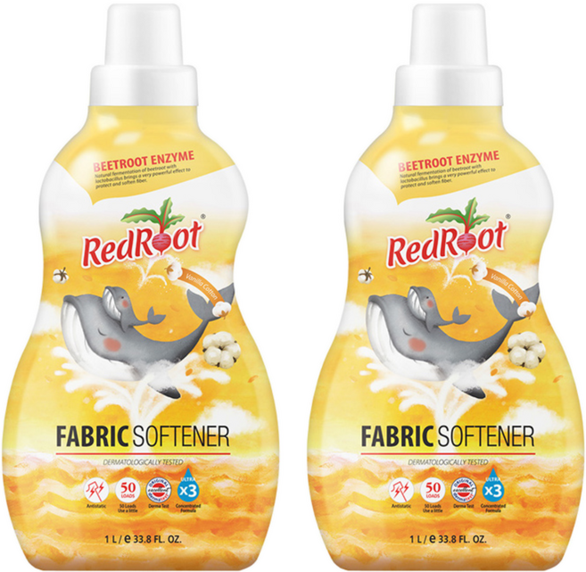 레드루트 유아 섬유유연제 바닐라코튼향 플러스 본품, 1L, 1개입, 2개