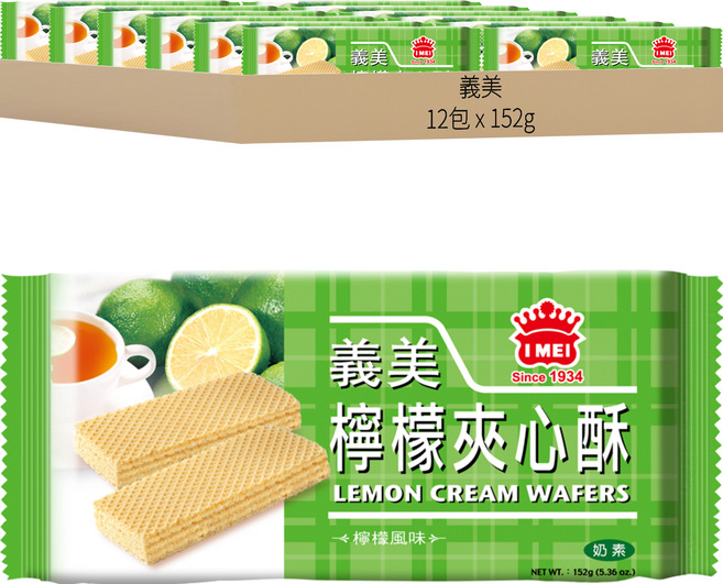 義美 夾心酥 檸檬, 152g, 12包