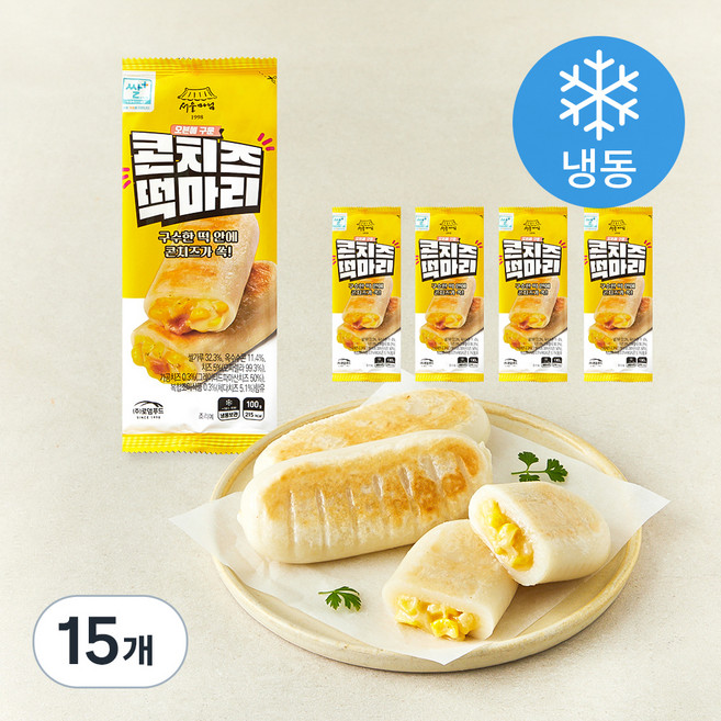 서울마님죽 콘치즈 떡마리 (냉동), 100g, 1개입, 15개