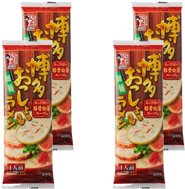 이츠키 하카타 돈코츠 옷쇼이라멘 수입봉지라면 123g, 4개