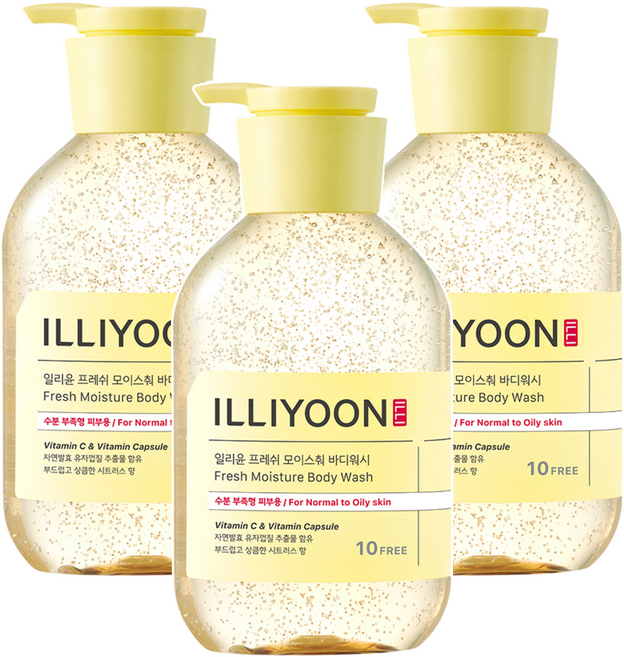 일리윤 프레쉬 모이스춰 바디워시 시트러스향, 500ml, 3개