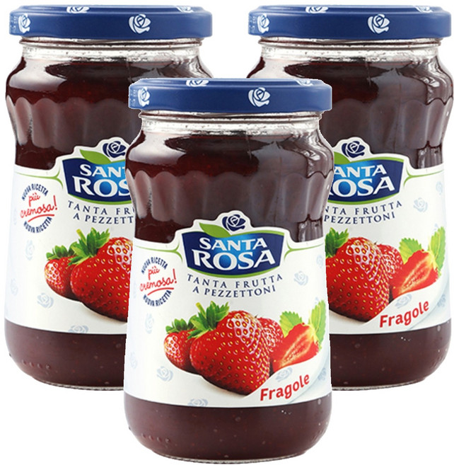 산타로사 딸기잼, 350g, 3개