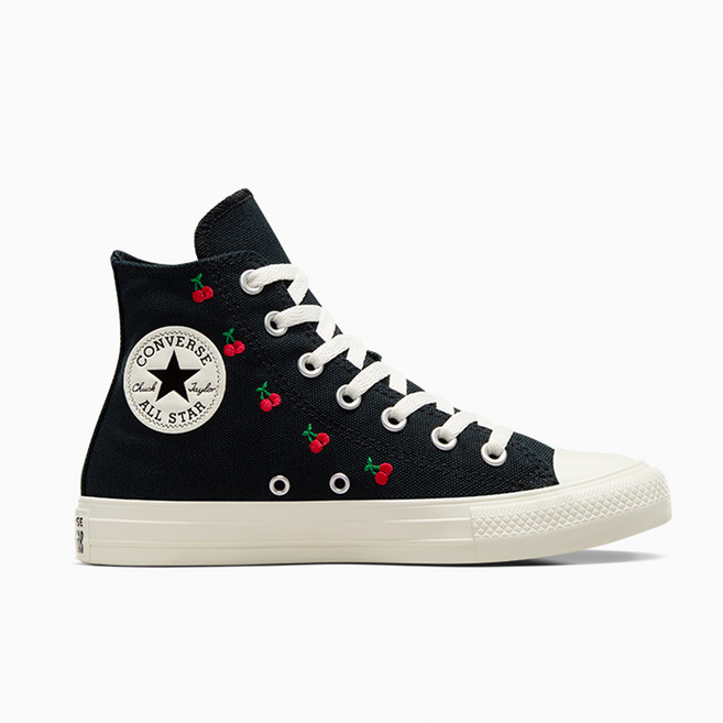 컨버스 여성용 척테일러 올스타 체리블랙 하이 스니커즈 A08142C