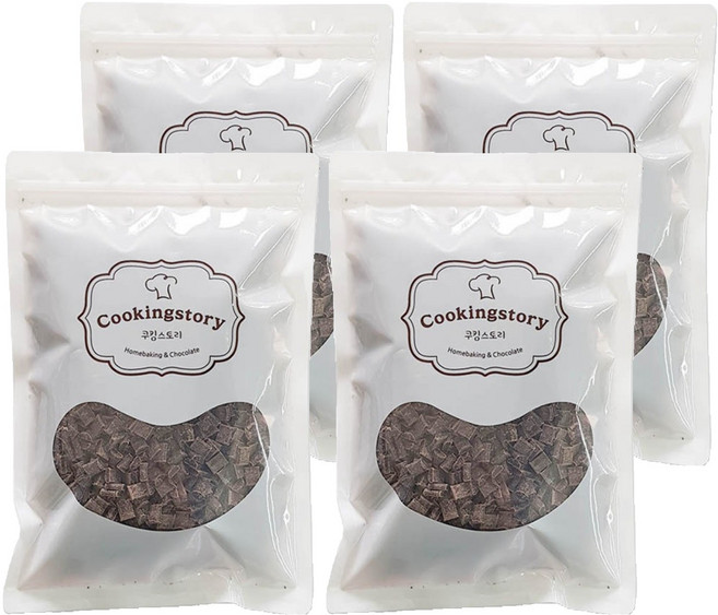 쿠킹스토리 칼리바우트 다크 청크초콜릿 초코칩, 200g, 4개