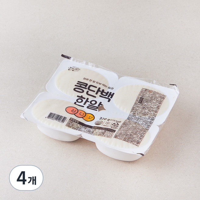 잔다리 두부 콩단백 한알, 320g, 4개