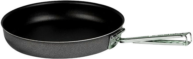 trangia Frypan 超輕鋁摺疊把手平底不沾煎鍋 307250 手把長124mm 228g, 195mm, 1個
