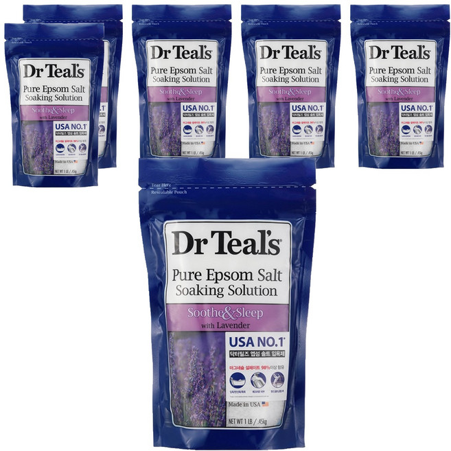 Dr Teal's 純瀉鹽薰衣草浸泡液, 450g, 6個