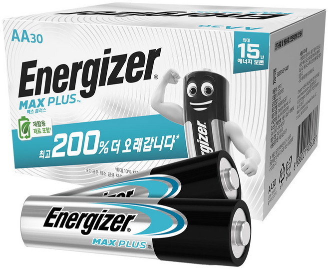 에너자이저 맥스플러스 AA건전지, 30개입, 1개
