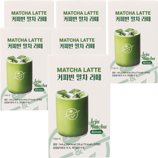 커피빈 말차라떼, 18g, 6개, 8개입