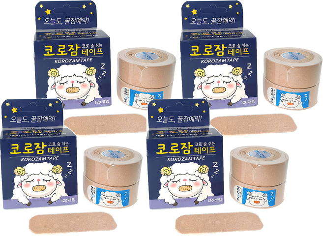 메디원 코로잠 코로 숨 쉬는 입막음 테이프 120p, 4개