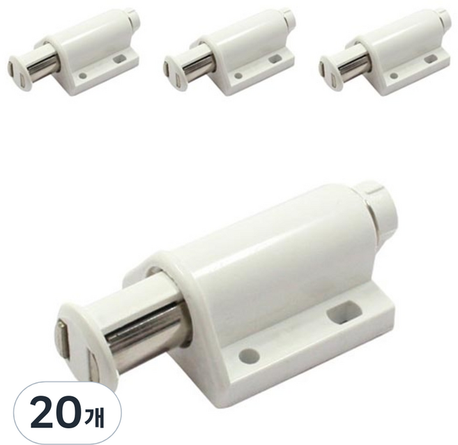 철물코리아 C22 철물 원터치자석 백색, 20개