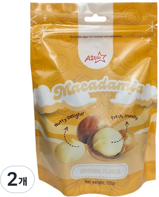 아스타 마카다미아넛, 170g, 2개