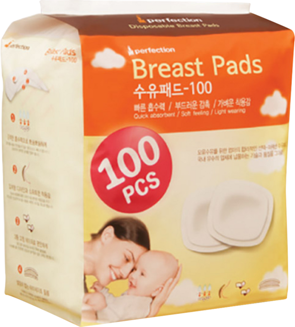 perfection 防溢乳墊 強大瞬吸 3D立體設計 輕薄超強吸收, 100片, 1包