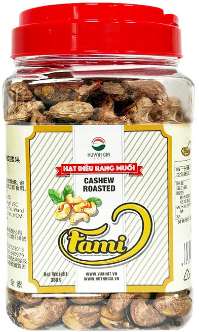 AJI OKASHI 味覺百撰 越南鹽味帶皮腰果, 1個, 380g