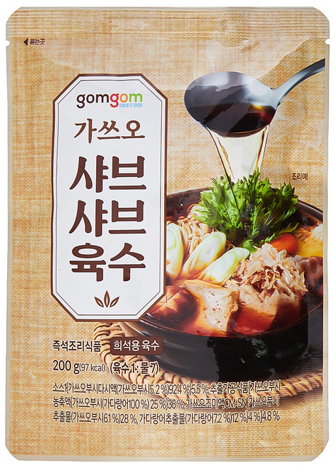 곰곰 가쓰오 샤브샤브 육수 (육수 1: 물 7), 200g, 1개