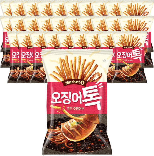 Market O Market O香烤魷魚薯條餅乾, 80g, 40包