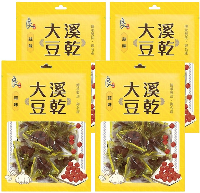 良澔 小小丁 豆乾 蒜味, 130g, 4袋