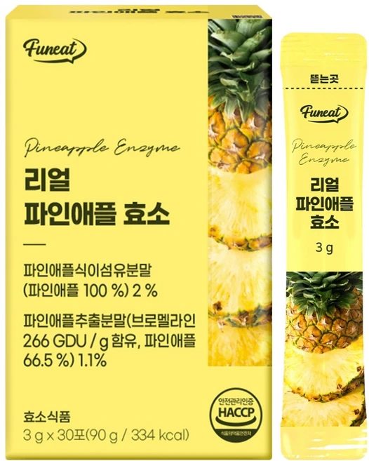 퍼니트 리얼 파인애플 효소 30p, 90g, 1개 - 쿠팡
