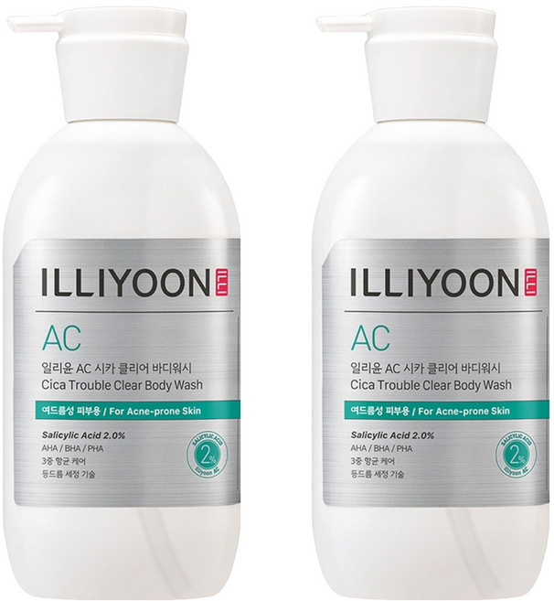 일리윤 AC 시카 클리어 바디워시, 400ml, 2개