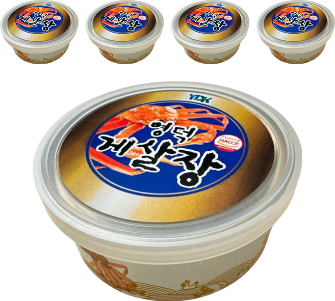 YDK 即食蟹肉蟹膏 藍盒, 5個, 90g