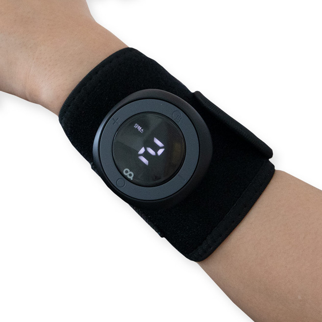오아 히트스팟W 미니 손목 무선 EMS 저주파 마사지기, OMS-037BK, 블랙