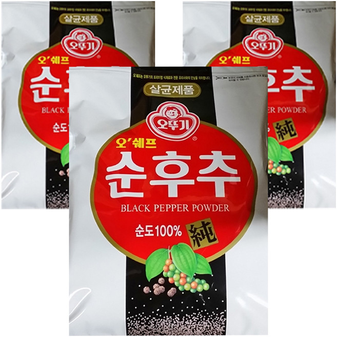 오뚜기 오쉐프 순후추, 200g, 3개