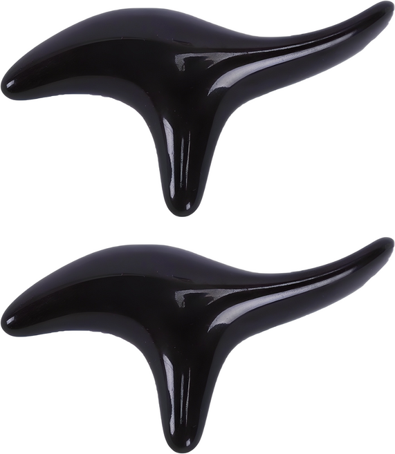 MEO 밀랍 발 마사지 T자형 지압봉 괄사, 2개