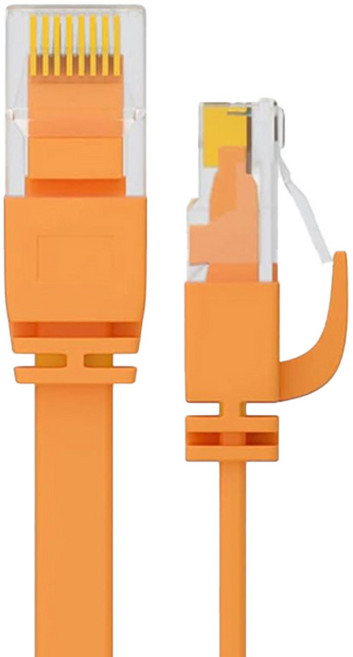 POLYWELL 寶利威爾 CAT6 極細高速網路線 RJ45 福祿克認證 PW15-W58-S010, 橘色, 1m, 1條